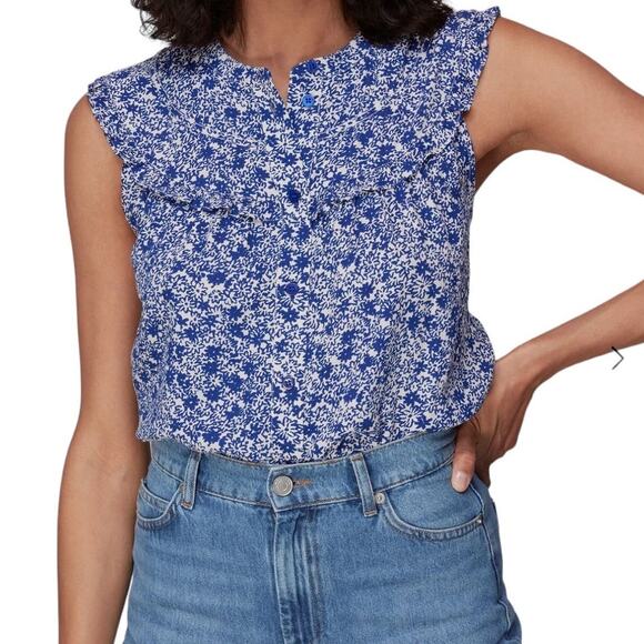 NWT! Whistles Twin Daisy Print Floral Blouse - Size 14 (MSRP $159) - Picture 1 of 10